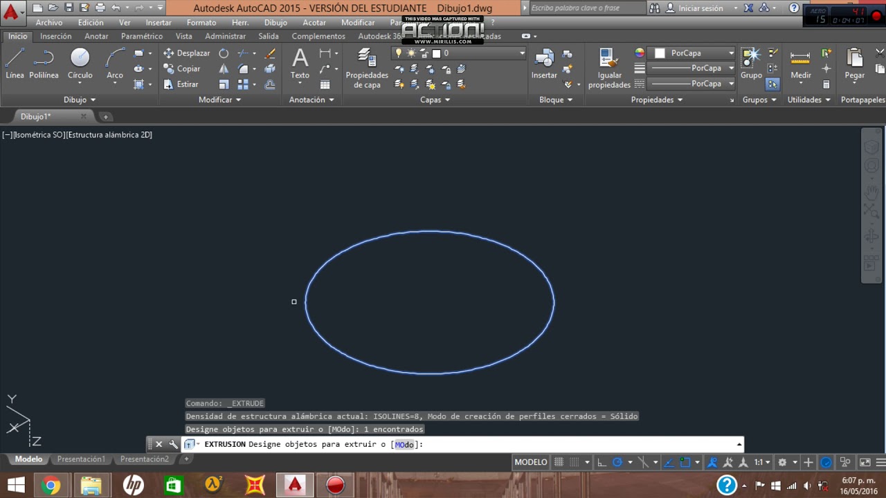 Cilindro En 3-D EN AUTOCAD