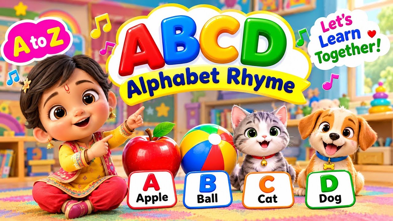 ABC Alphabet Song for Kids | A to Z | Learn English Alphabets with Cute ...