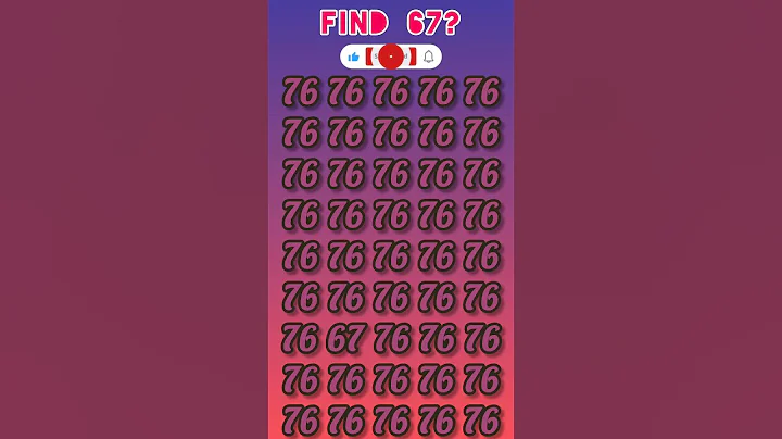 Find 67 👁eye test challenge🕵 #quiz​  #shorts​ #challenge3