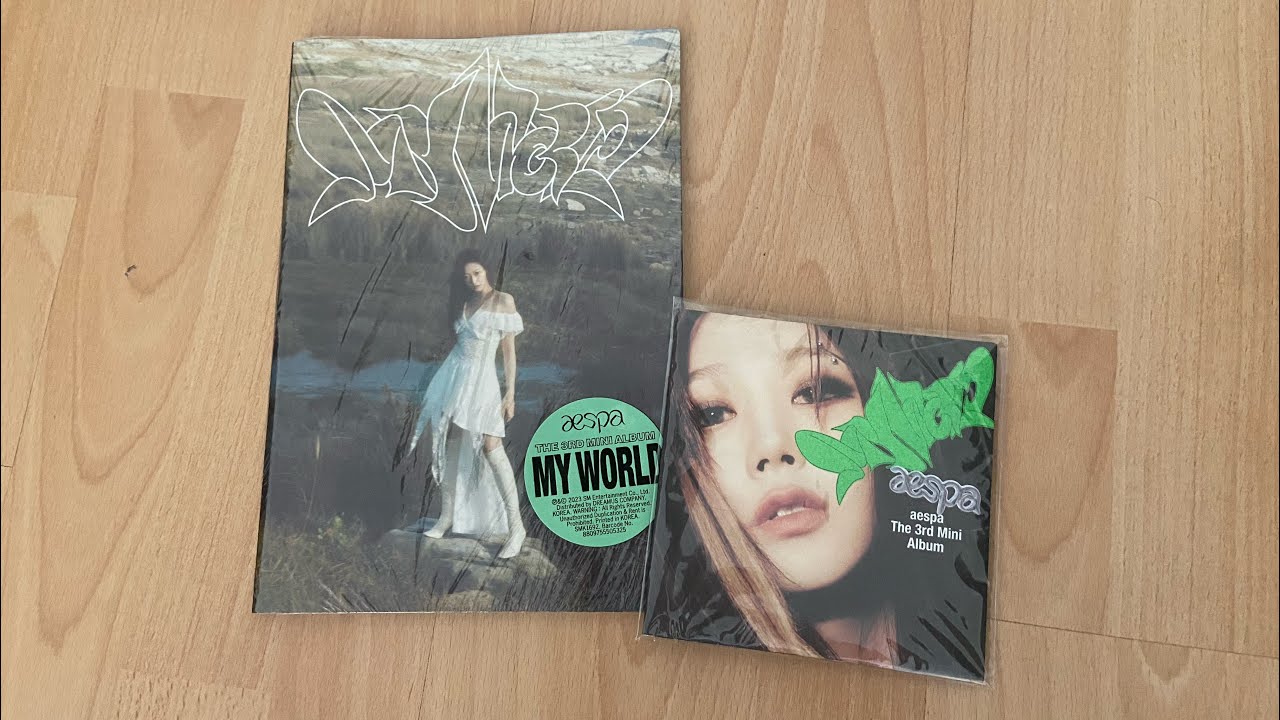 aespa - The 3rd Mini Album MY WORLD Unboxing - Giselle Intro and