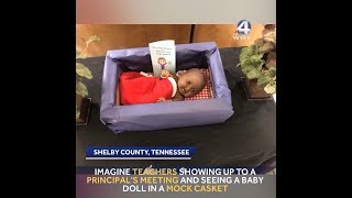 Principal under fire after using 'mock funeral' to inspire teachers