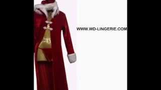 MRS CLAUS GOWN - LADIES SANTA CLAUS LONG RED ROBE - VELVET CHRISTMAS HOODED CAPE
