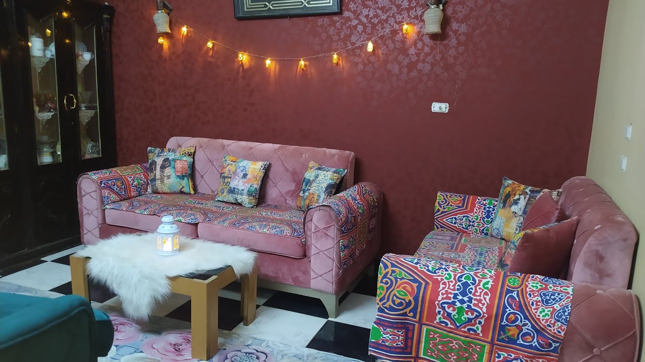 اخيرا فرشت الرسبشن بالفرش الرمضاني 2026🌜 بأفكار بسيطة وبأقل تكلفه 🤔 تجهيزات تفرح القلب 💃