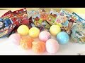 アンパンマン たまご おもちゃアニメ びっくらたまごミックス Anpanman surprise bath ball eggs so many!