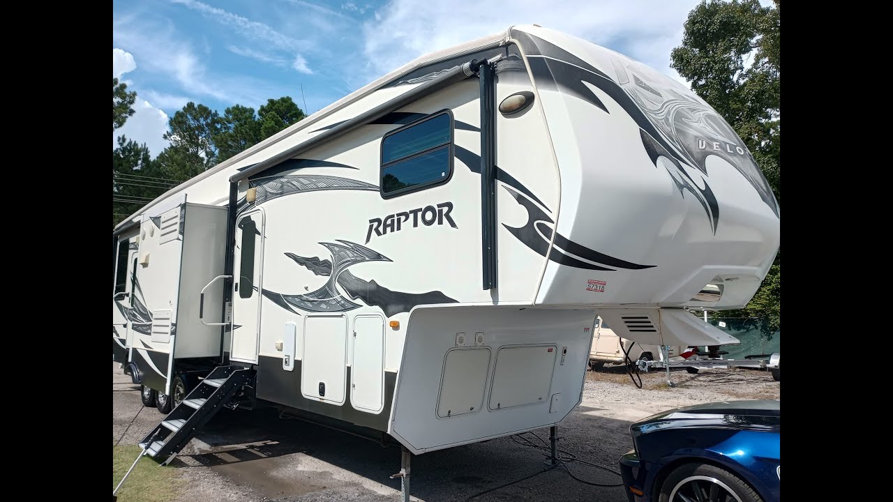 2012 Keystone Raptor Toy Hauler walk around!!!! 381 le - YouTube