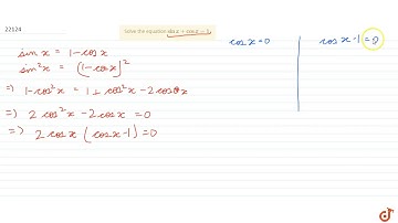 Solve the equation `sinx+cosx=1`