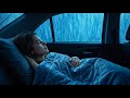 Gentle Rain Falling Outside a Quiet Vehicle During Night Calm for Sleep