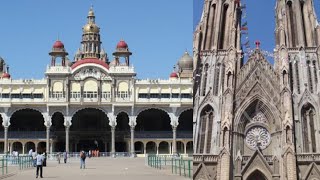 Day 1 in mysore🤩 mysore palace tour#collegelife #mysore #collegetour #brindhavan #staytunedwithus 😌