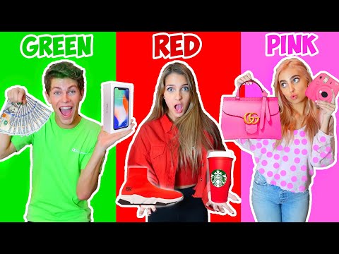 BUYING Everything In ONE COLOR For 24 Hours CHALLENGE!