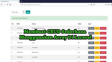 Membuat CRUD Sederhana Menggunakan Array Di Laravel
