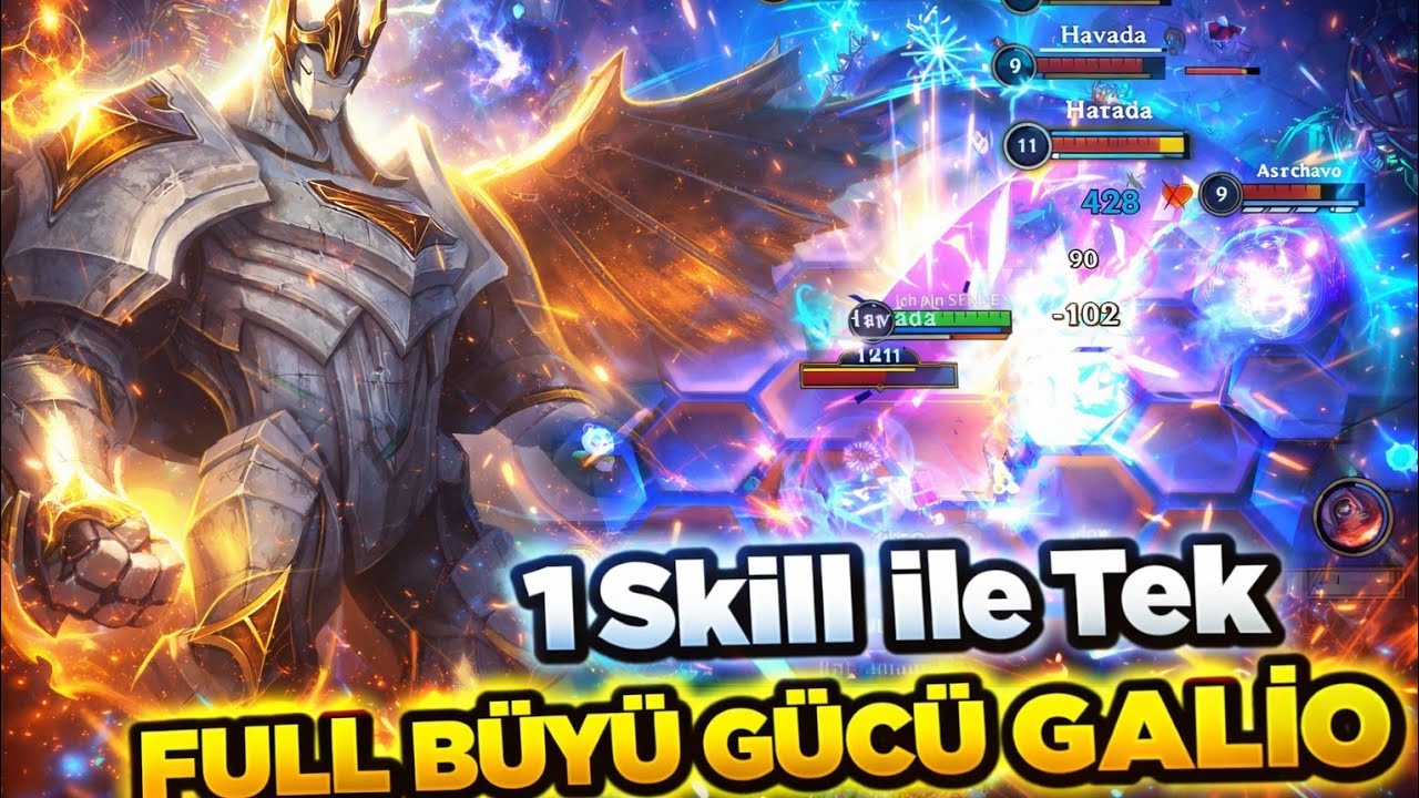 RAKİPLERİ AĞLATAN HASAR! FULL BÜYÜ GÜCÜ GALİO TEK ATIYOR Wild Rift