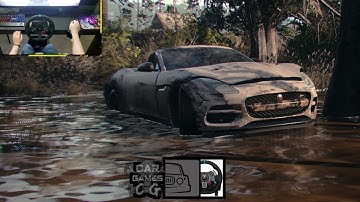 need for speed heat rebuilding old car jaguar F- type R convertible SteeringWheel logitechg29