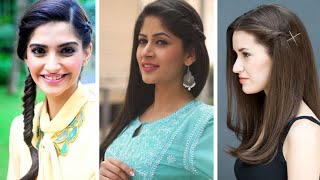 Top 40 kurti hairstyle ideas - Simple and new hairstyles to try with kurtis  and salwar suits - YouTube