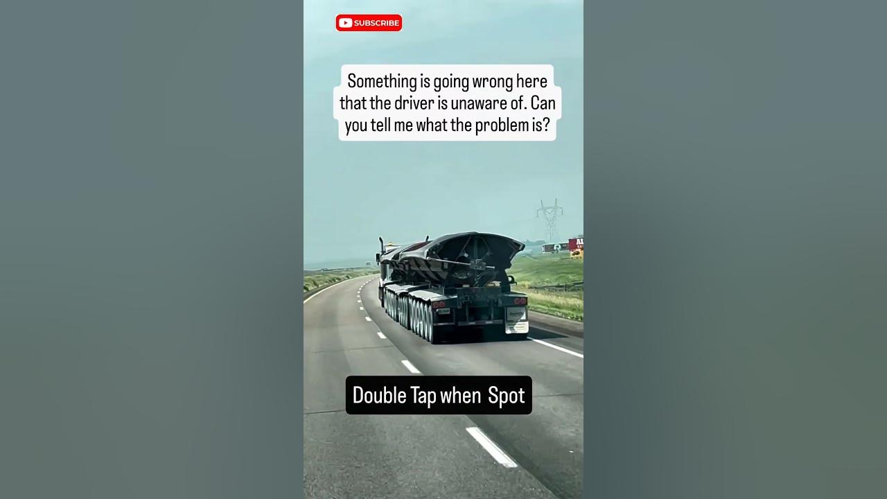 genius can spot what is wrong ? #ytshorts #challenge #reels #traffic #car #truck #diving #road