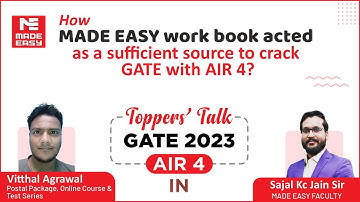 GATE 2023 Topper | IN | Vitthal Agrawal | AIR-4 | Toppers