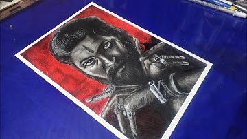 Pushpa 2 Drawing, Allu Arjun Drawing , Charcoal Pencil Drawing Tutorial😍
