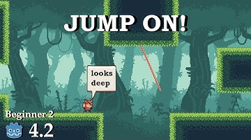 How to enter and climb a swinging rope - Learn Godot 4 2D - no talking