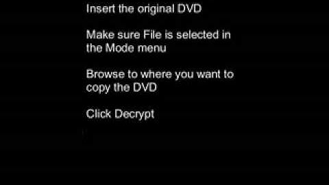 Guide to using DVD Decrypter