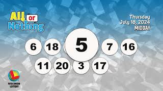 Wisconsin Lottery Midday Draw 07/18/2024