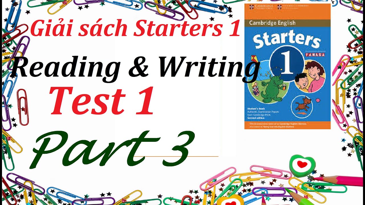 Starters 1 Test 1 Part 3 -Đọc viết- |Kênh của cô Diễm| - YouTube