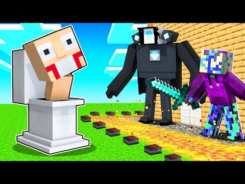 I Hired SKIBIDI CAMERAMAN to DEFEND My House in Minecraft!