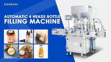 ZONESUN ZS-YT4T-4PX Automatic 4 Head Bottles Filling Machine