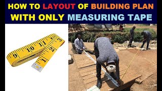 How to Layout of Building Plan with Just Measuring Tape | 3,4,5 Rule | By Learning Technology