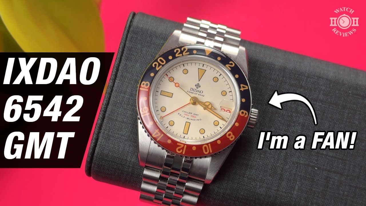 デコ IXDAO 6542 Vintage 38MM NH34 GMT 904L Automatic Dive Watch Screw