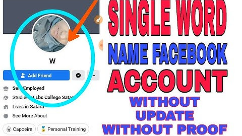 HOW TO CREATE SINGLE WORD NAME ON FACEBOOK ACCOUNT||WITHOUT UPDATE|SINGLE NAME FACEBOOK ACCOUNT KAIS