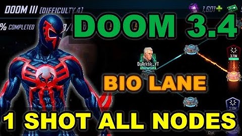 Web Warriors are TRASH | 1 Shot All BIO Nodes | Difficulty 4 | Doom 3 Raids | Marvel Strike Force