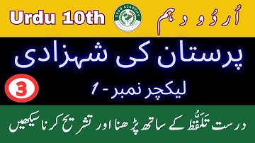 Urdu  Class 10 | Sabaq 3 پرستان کی شہزادی | Complete Reading & Tashreeh | Lesson No.3 Explanation