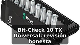 Review completa de Wera Bit-Check 10 TX Universal 1: rapidez y organización