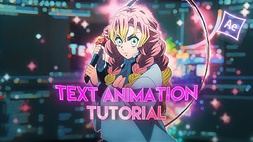 Text Animation Tutorial | After Effects Tutorial | AMV/EDIT