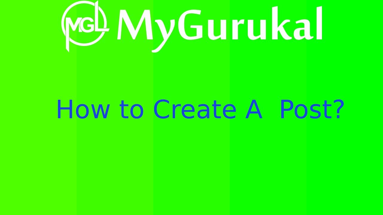 How to Create Post? YouTube