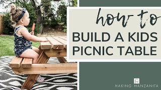 DIY Kids Picnic Table Plans (Build for Less Than $100) - Making