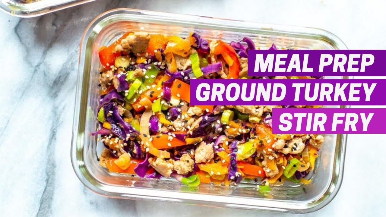 Ground Turkey Stirfry Easy Healthy Meal Prep + Stir Fry Sauce Recipe
