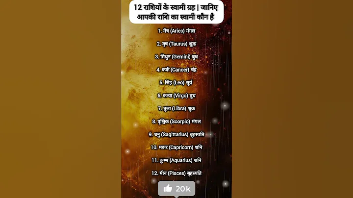 12 राशियों के स्वामी ग्रह | जानिए आपकी राशि का स्वामी कौन है