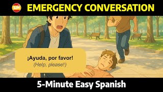 5-Minute Spanish Emergency Conversation 🚑 | Call 112 in Spanish Like a Local!