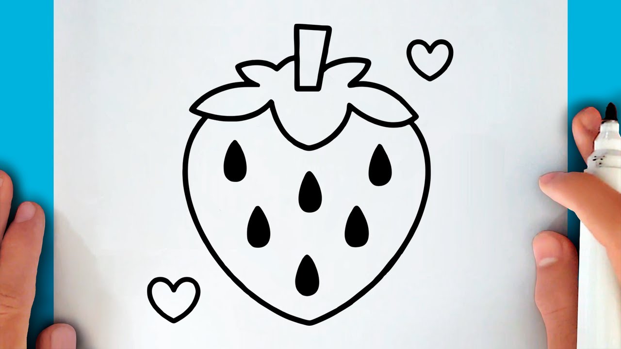 HOW TO DRAW A STRAWBERRY EASY - YouTube