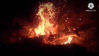 Sound of flames(fire) and moonlight sonata (Beethoven)