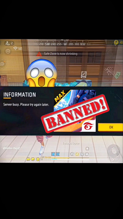 Free Fire Max Banned? 🚫 Server Busy, Please Try Again Later 🤯 #freefire #shorts