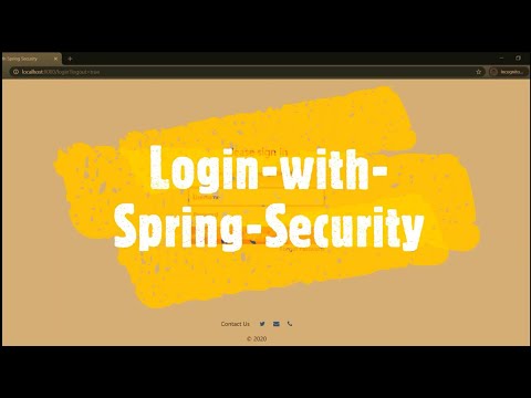 Login with Spring Security