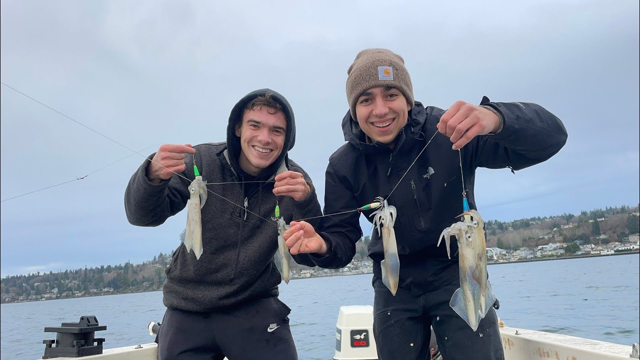 Late winter SQUID fishing in south Puget Sound {CATCH CLEAN COOK} YouTube