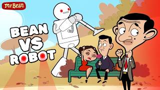 why s bean chasing this robot mr bean cartoons kids