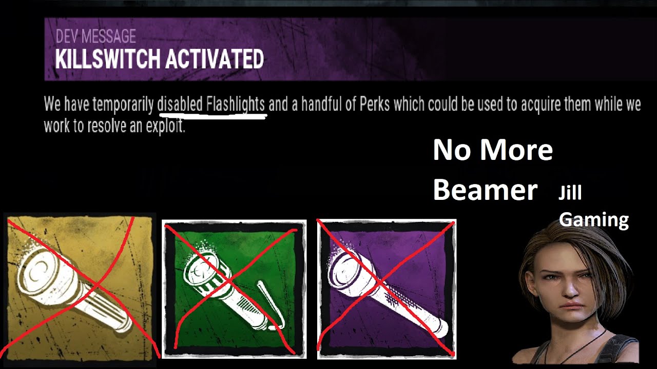 Playing dbd weird because flashlights are disabled YouTube