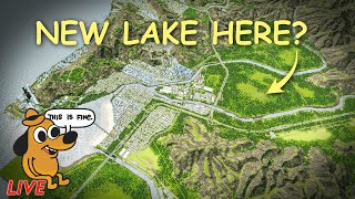 Foolishly Making an Artificial Lake on Stream... Abandoned City LIVE!