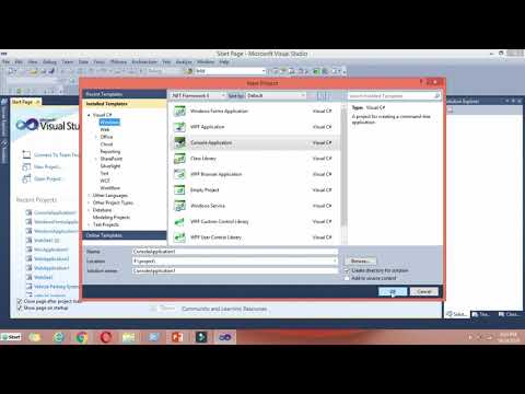 How to create in  Console Application Visual Studio C#.NET | Asp.Net | C#.NET