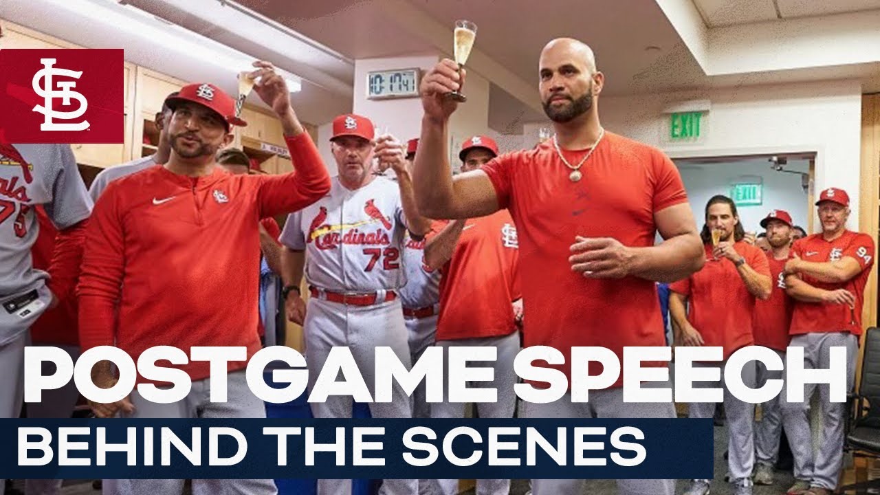 Pujols' 700 Clubhouse Speech | St. Louis Cardinals