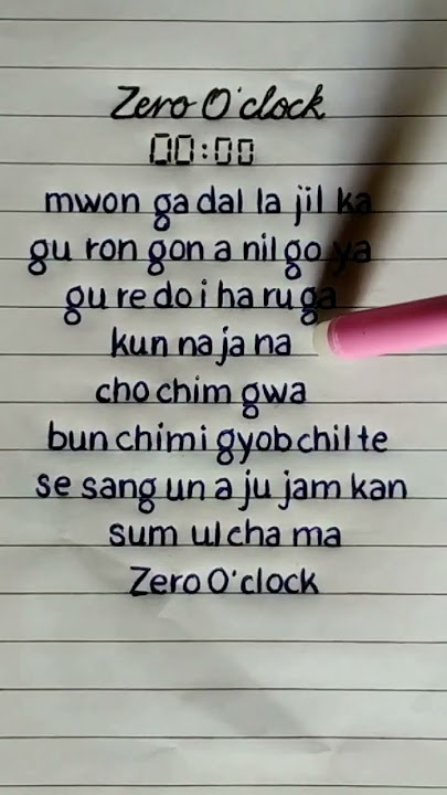 📝] Tradução da música Zero o'clock - Paraíso Asiatico