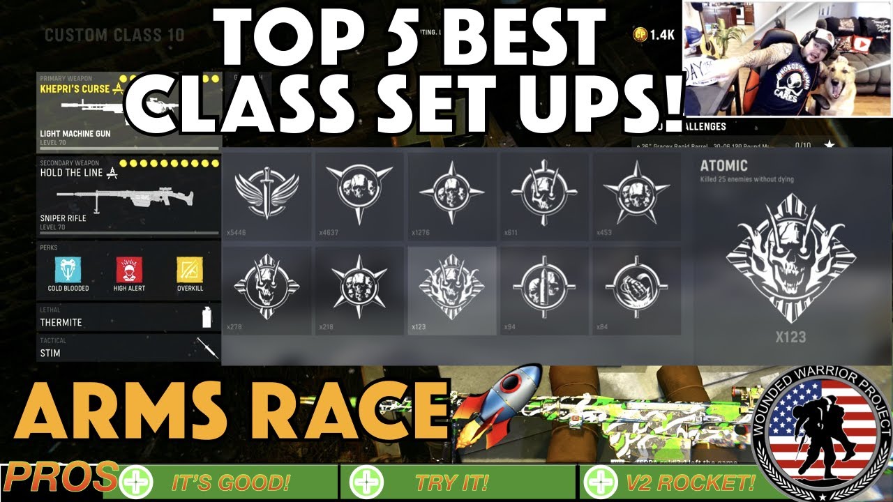 TOP 5 BEST CLASS SET UP for ARMS RACE in CoD Vanguard! Easy ATOMICS🚀